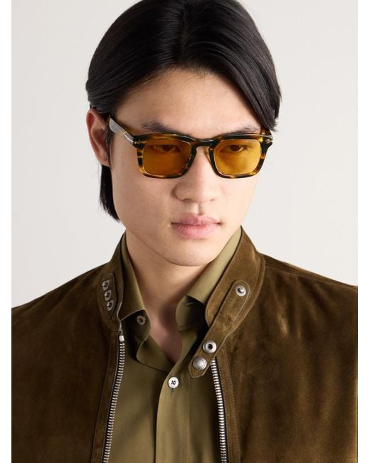 Tom Ford Natural Dax D-frame Tortoishell Acetate Sunglasses for men