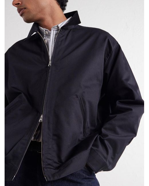 NN07 Blue Petrus 1420 Organic Stretch-Cotton Satin Jacket for men