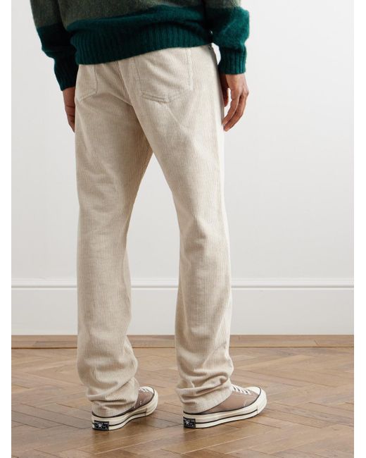 A.P.C. Natural Jean Straight-leg Cotton And Linen-blend Corduroy Trousers for men