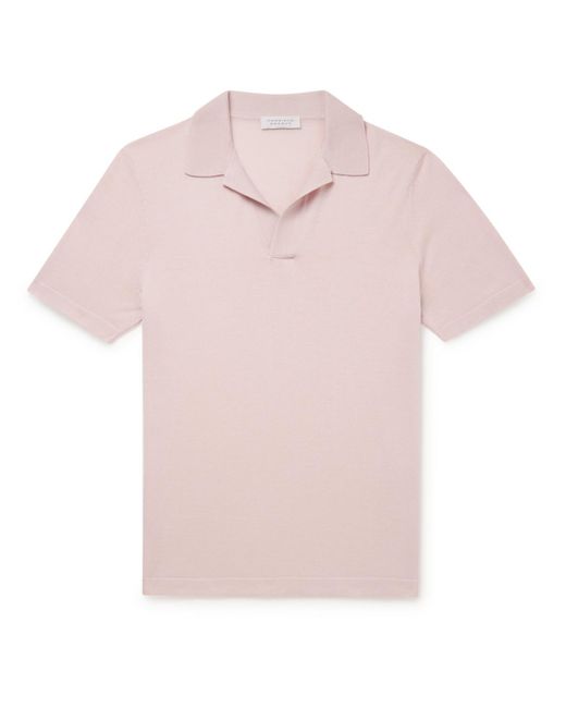 Gabriela Hearst Pink Stendhal Cashmere Polo Shirt for men