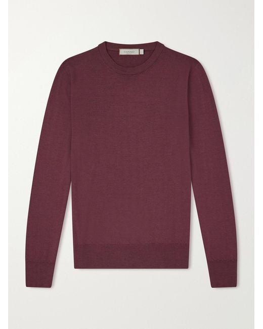 Canali Purple Wool Sweater for men