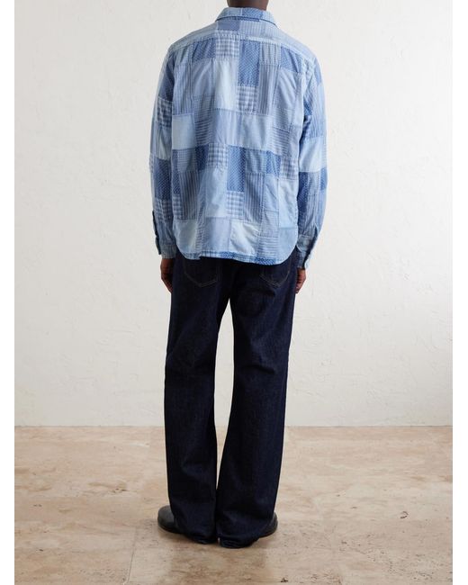 Polo Ralph Lauren Blue Patchwork Cotton Shirt for men