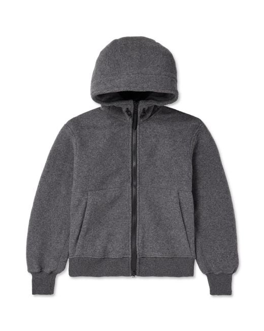 Canada Goose Gray Chilliwack Wool And Lyocell-Blend Fleece Zip-Up Hoodie for men