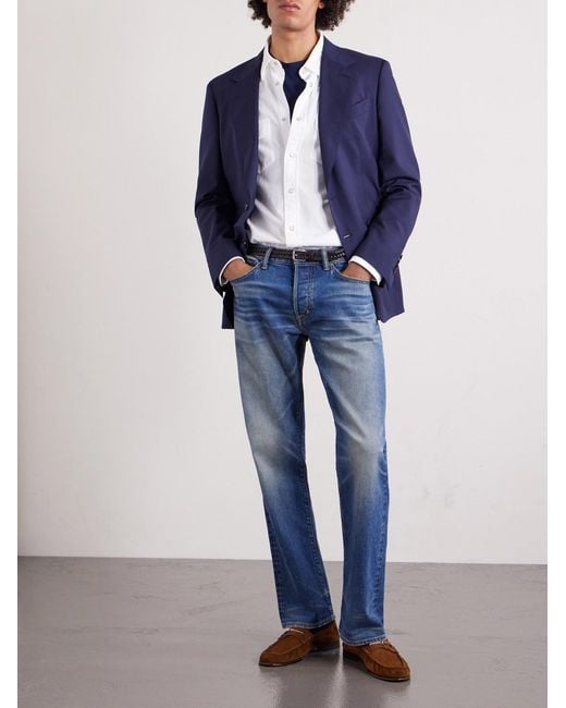 Tom Ford Blue Straight-Leg Selvedge Jeans for men