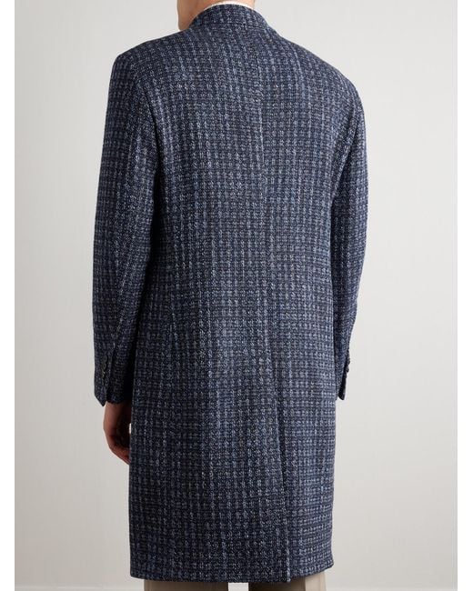 Etro Blue Soho Wool Overcoat for men