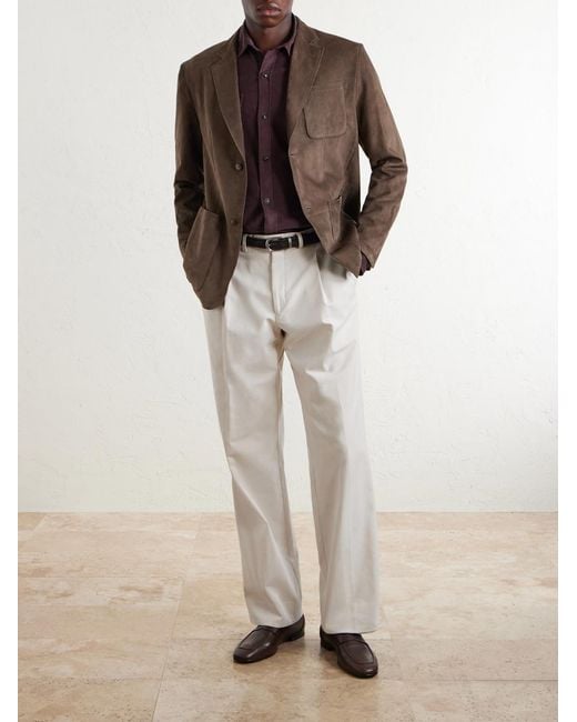 Canali Brown Suede Blazer for men