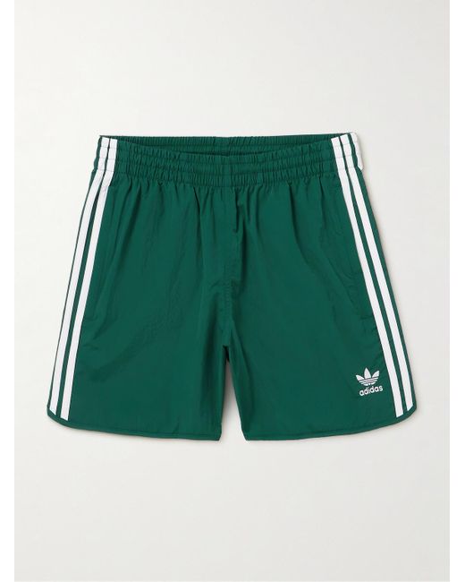 Adidas Originals Green Adicolor Classics Sprinter Wide-leg Recycled-shell Shorts for men