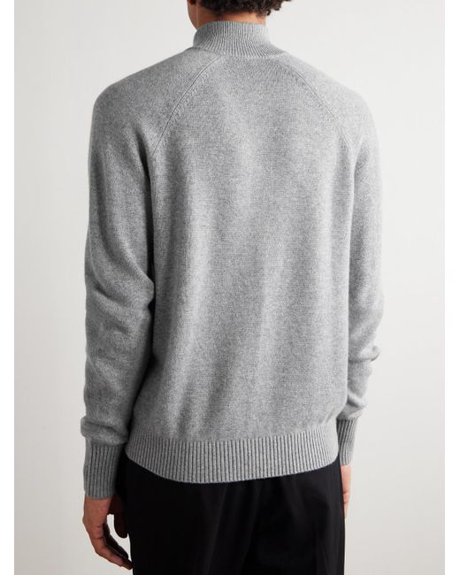 Sid Mashburn Gray Cashmere Half-zip Sweater for men