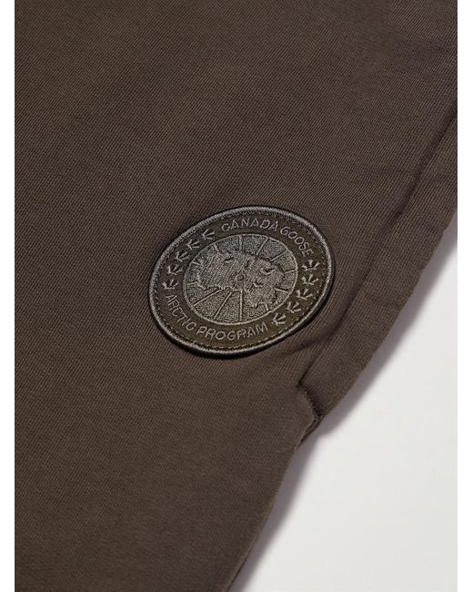 Canada Goose Gray Rove Logo-Appliquéd Cotton-Jersey Sweatpants for men