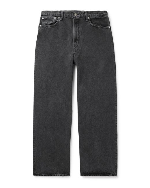 Orslow Gray Super Dad's Wide-Leg Jeans for men