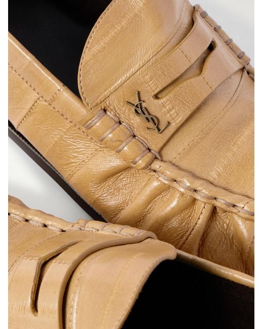 Mocassini di Saint Laurent in Natural da Uomo