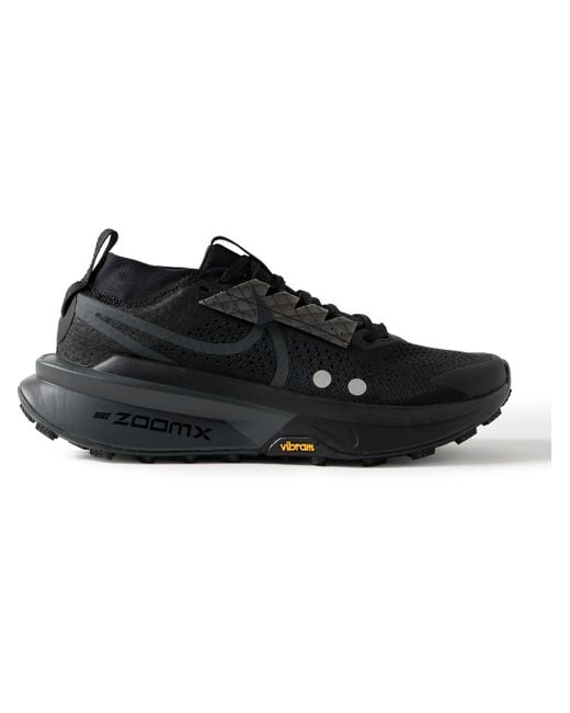 Nike Black Zegama 2 Stretch-jersey And Rubber-trimmed Mesh Trail Running Sneakers for men