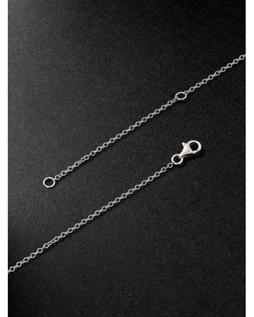 SHAY Black 18-karat White Gold Diamond Necklace for men