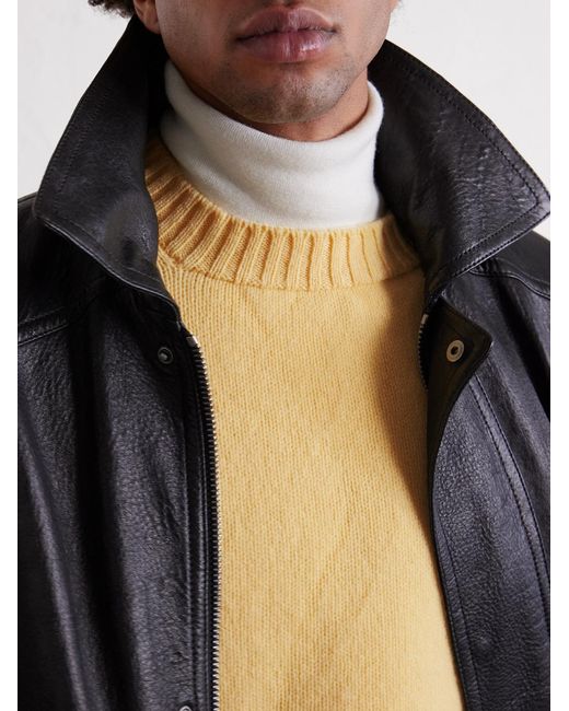 William Lockie Yellow Wool Sweater for men