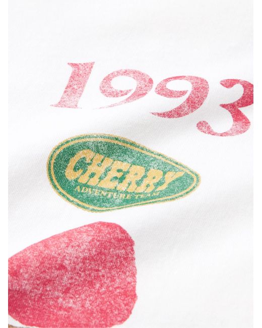 CHERRY LA White Printed Cotton-jersey T-shirt for men