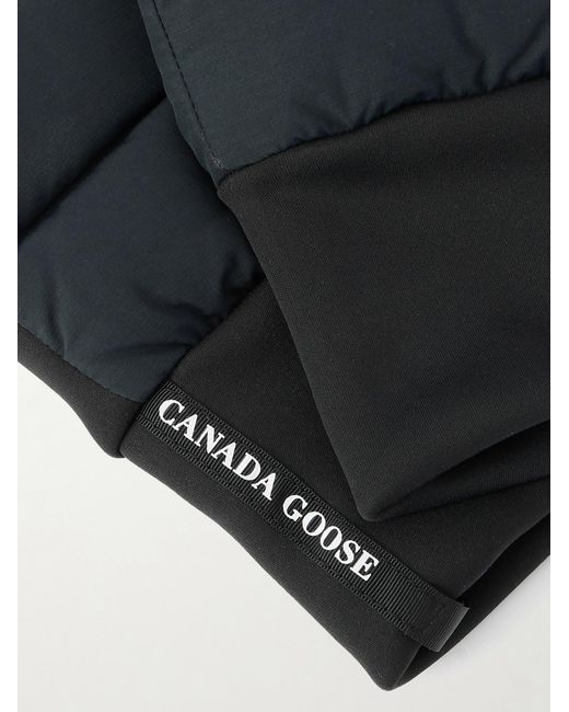 Canada Goose Black Quilted Shell Down Gloves for men