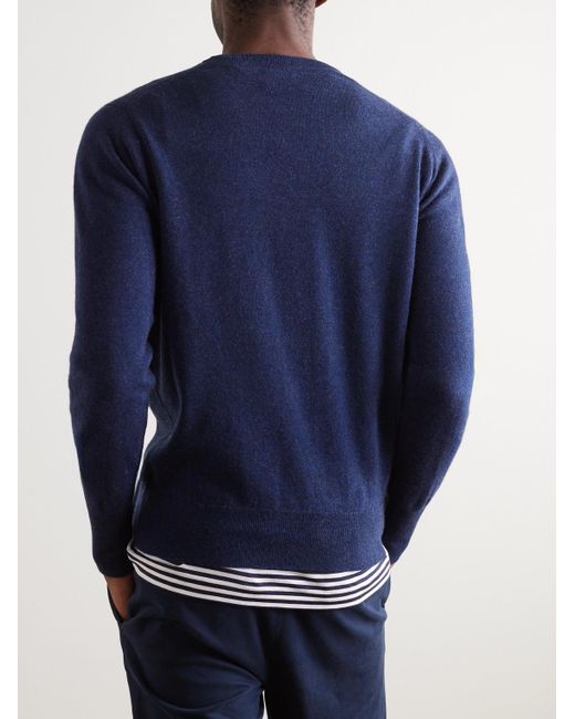 William Lockie Blue Oxton Cashmere Sweater for men