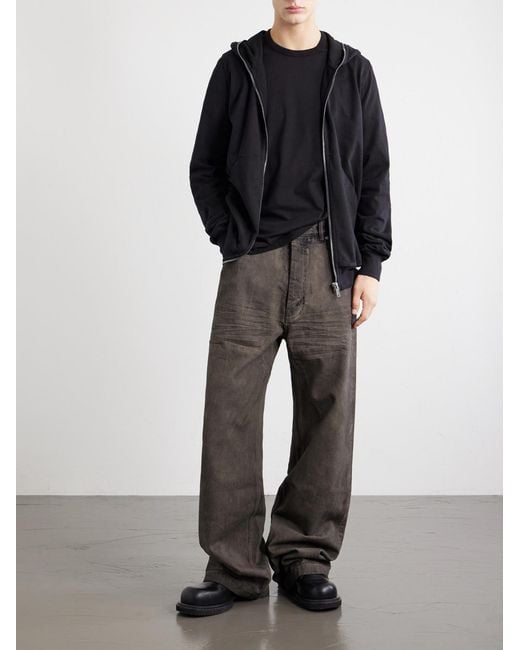 Rick Owens Black Brad Cotton-Jersey T-Shirt for men
