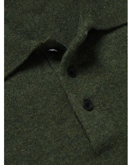 Beams Plus Green Wool Polo Shirt for men