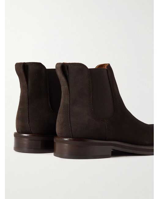 Mr P. Black Olie Suede Chelsea Boots for men