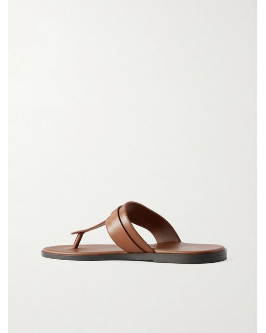 Tom Ford Brown Brighton Leather Sandals for men