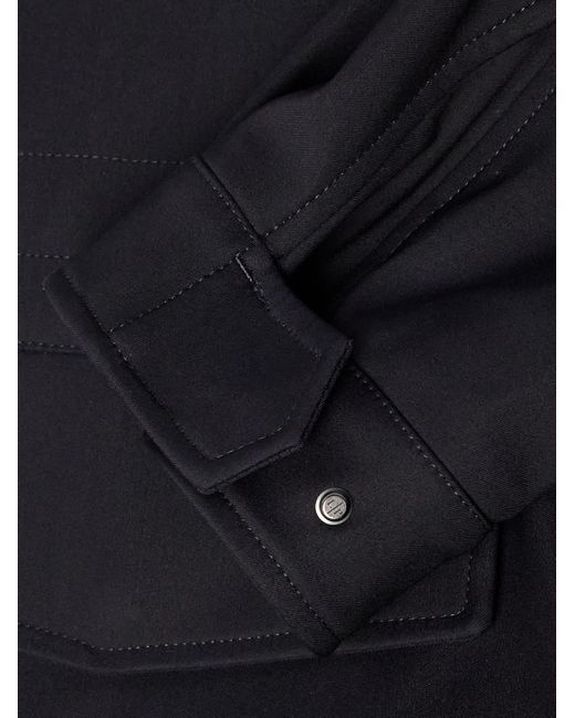 Loro Piana Blue Traveller Logo-appliquéd Bristol Clima System 3l Wool-blend Hooded Field Jacket for men