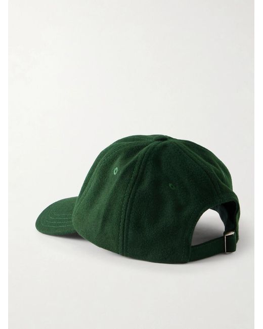 Drake's Green Tea Time Embroidered Wool Baseball Cap
