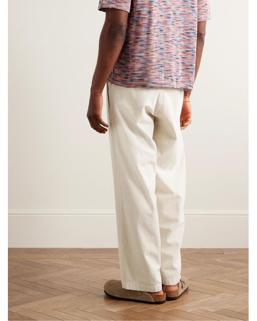Corridor NYC Natural Straight-leg Cotton-canvas Trousers for men