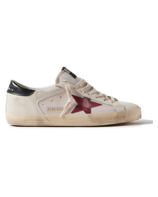 Leather Mesh Golden Goose Golden Goose Superstar Distressed Suede