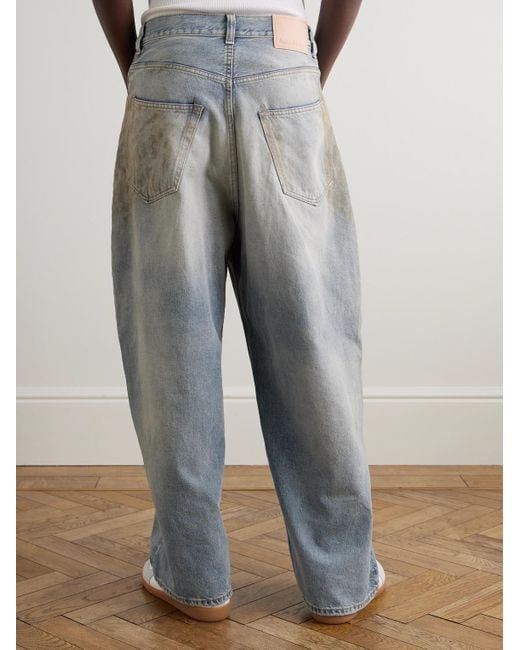 Acne Blue Straight-Leg Distressed Jeans for men