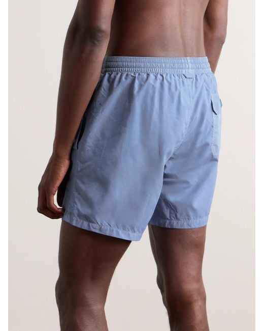 Altea Blue Straight-leg Mid-length Swim Shorts for men