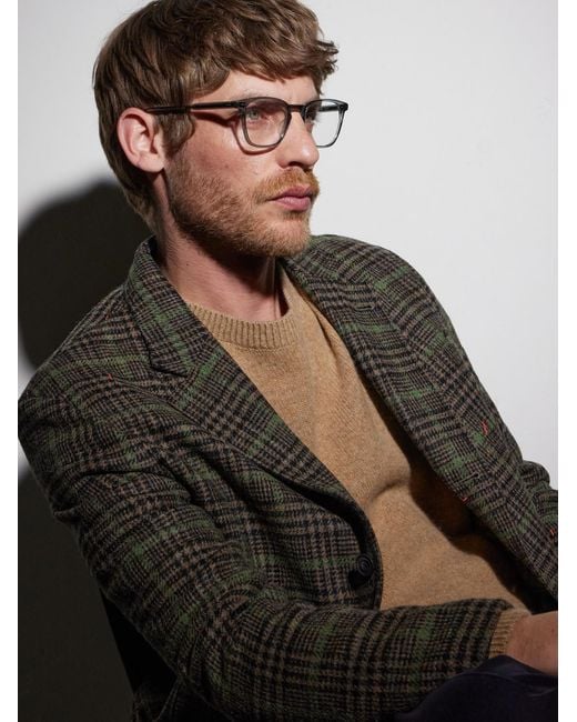 Garrett Leight Natural Albright D-Frame Acetate Optical Glasses for men
