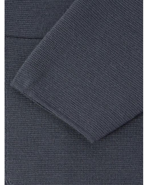 Thom Sweeney Blue Merino Wool Blazer for men