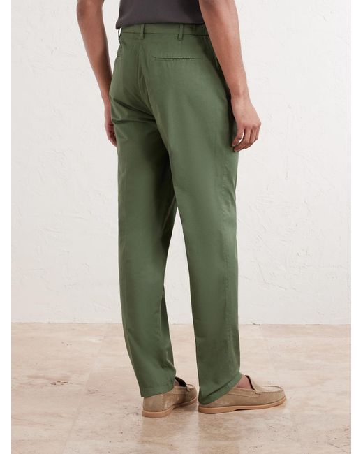 Altea Green Dumbo Tapered Cotton-blend Gabardine Trousers for men
