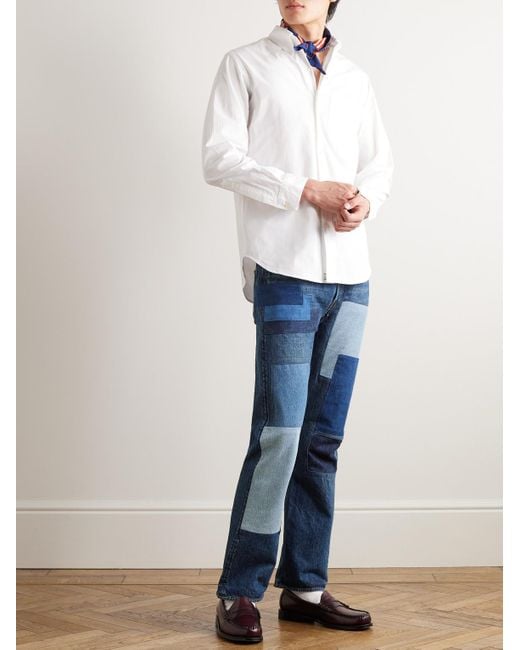 Orslow Blue 105 Straight-leg Patchwork Selvedge Jeans for men