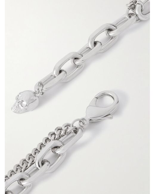Alexander McQueen Sling palladierte Kette in White für Herren