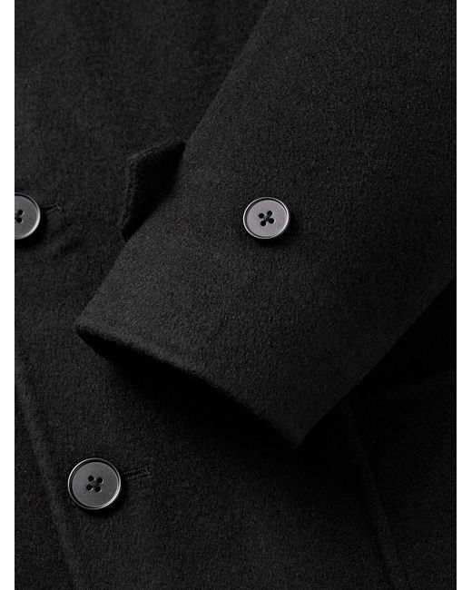 Officine Generale Black Bryce Wool-Felt Coat for men