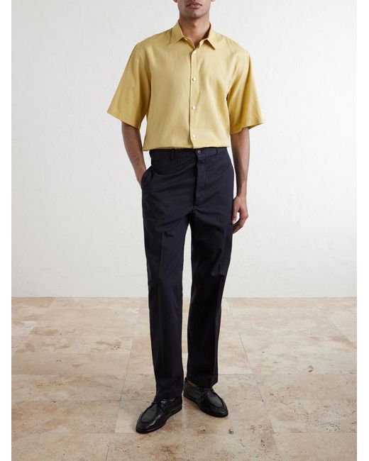Kaptain Sunshine Yellow Cotton And Silk-blend Shirt for men