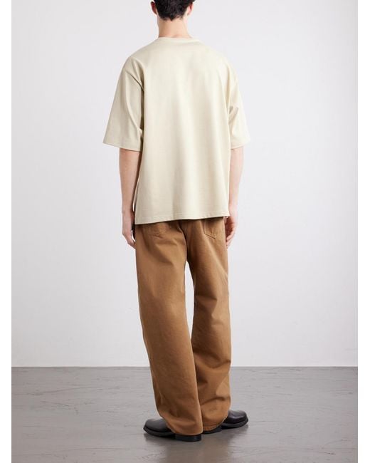 Lemaire Natural Cotton Jersey T-Shirt for men