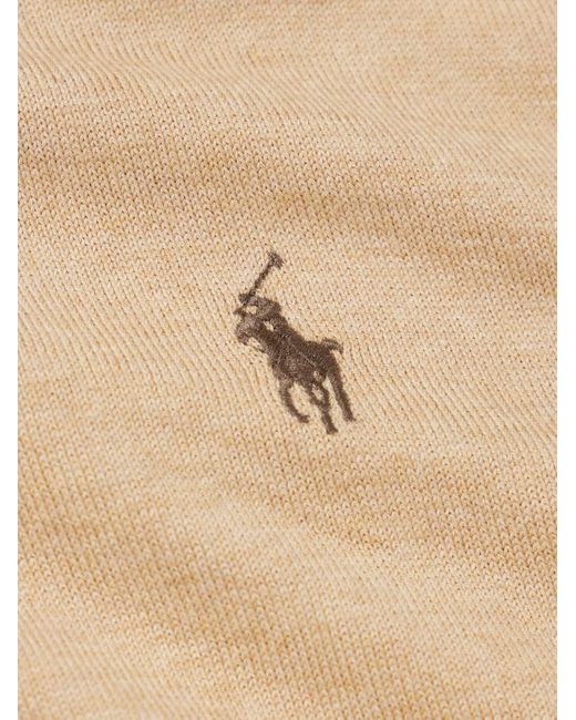 Polo Ralph Lauren Natural Logo-embroidered Cotton Zip-up Sweater for men