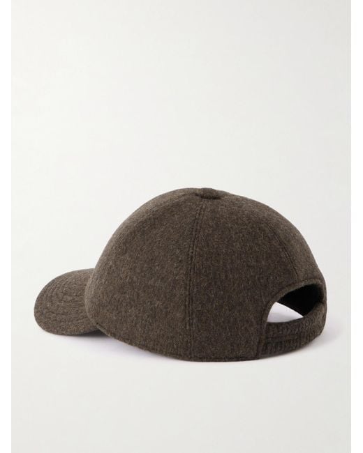 James Purdey & Sons Brown Merino Wool Baseball Cap for men