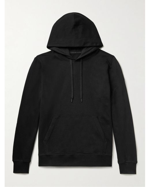 Canada Goose Black Huron Logo-Appliquéd Organic Cotton-Jersey Hoodie for men