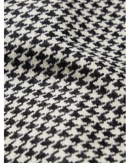 Cappotto doppiopetto slim-fit in lana pied-de-poule di Tom Ford in Gray da Uomo