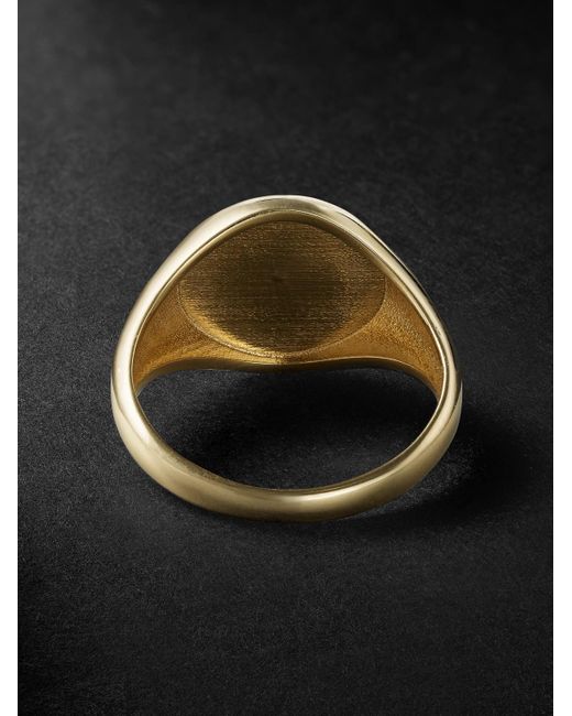 Jacquie Aiche Black Eye Of Horus Diamond Signet Ring for men