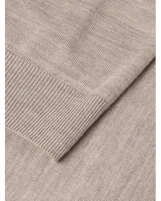Canali Gray Merino Wool Sweater for men