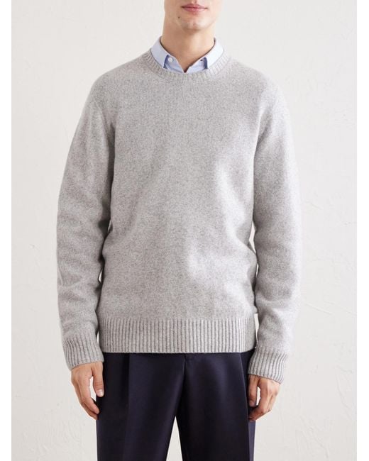 Hartford White Wool Sweater for men