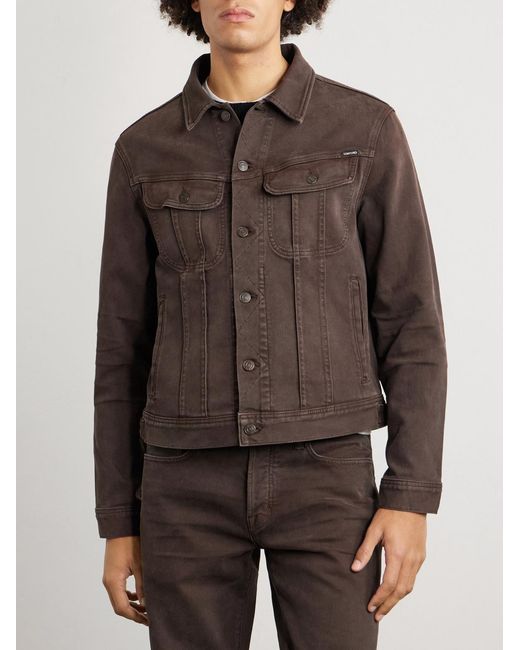 Tom Ford Brown Cotton-blend Canvas Jacket for men