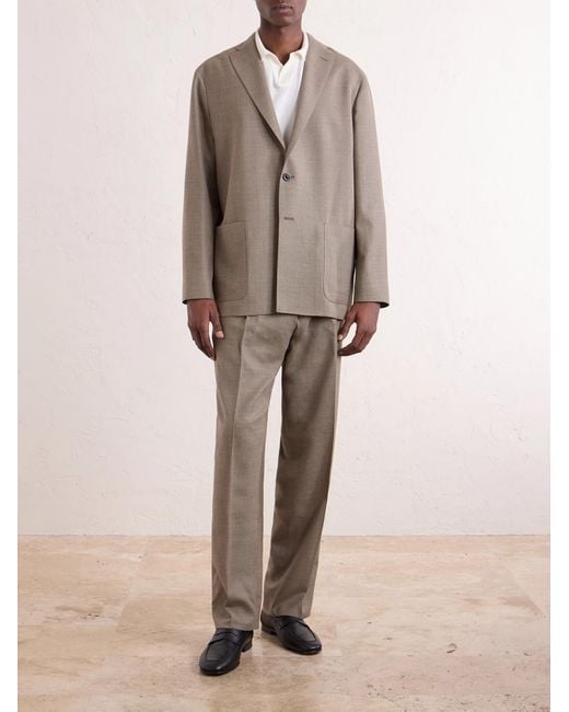 Boglioli Brown K-jacket Virgin Wool Suit Jacket for men