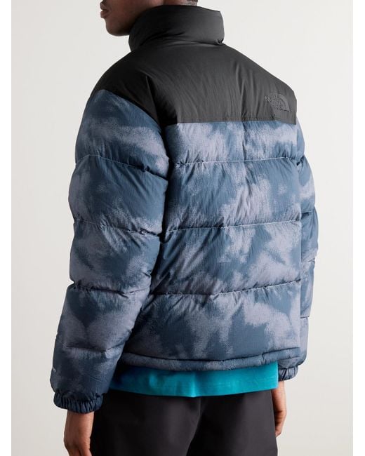 The North Face Blue 92 Nuptse Reversible Printed Recycled-ripstop Down Jacket for men