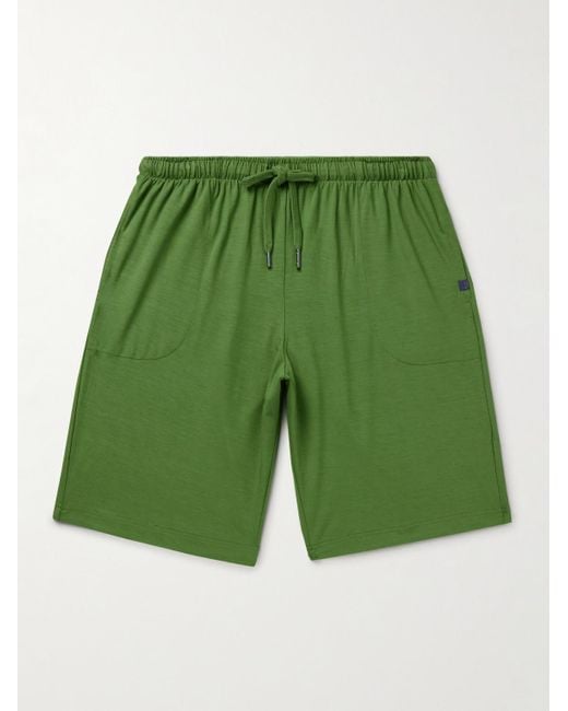 Derek Rose Basel Pyjama-Shorts aus Stretch-MicroModal®-Jersey in Green für Herren